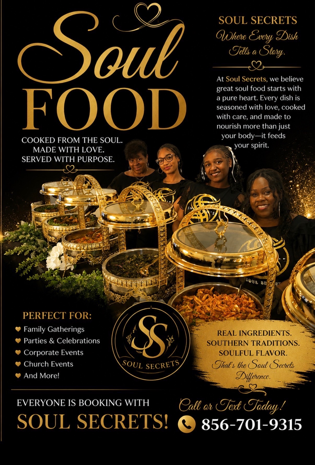 Soul Secrets food and catering presentation