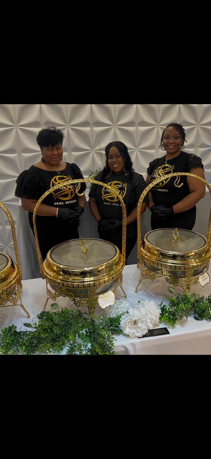 Soul Secrets team at a golden buffet